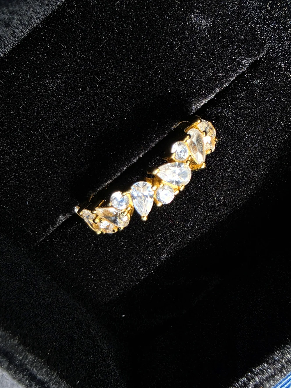 Modern Gents Teardrop & Round Ring - Gold